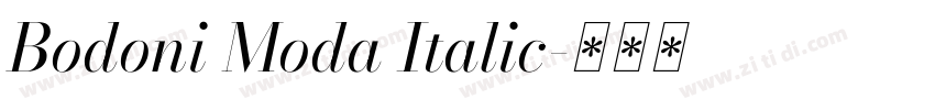Bodoni Moda Italic字体转换